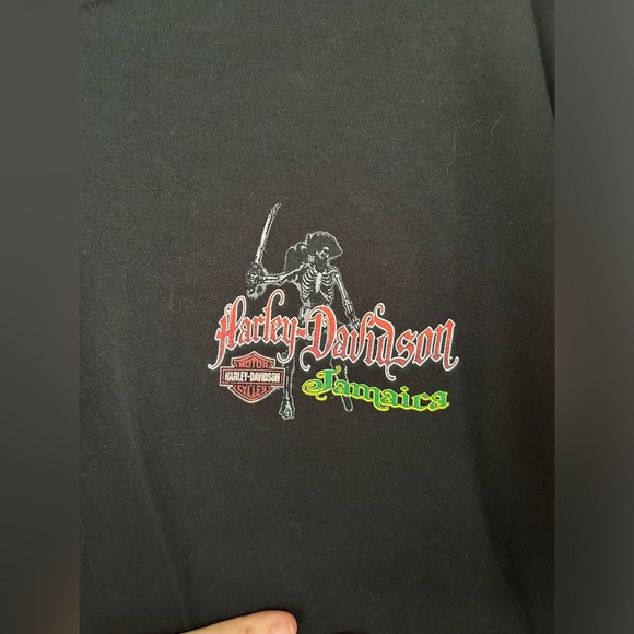 Pirates Jamaica Harley Davidson Tshirt - Picture 2 of 7